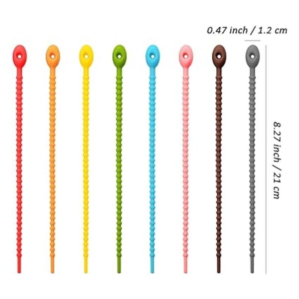 20 bridas de silicona coloridas para bolsa correas para