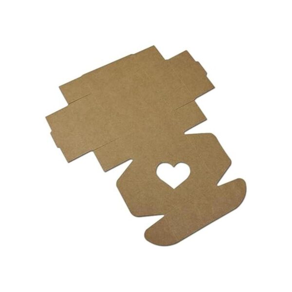 20 cajas de papel Kraft marrón con ventana en forma de_5