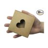 20 cajas de papel Kraft marrón con ventana en forma de_1