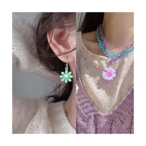 20 colgantes de flores de colores con colgante de resina