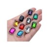 20 colgantes de cristal con forma de octágono largo para