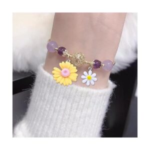 20 colgantes de flores de colores con colgante de resina