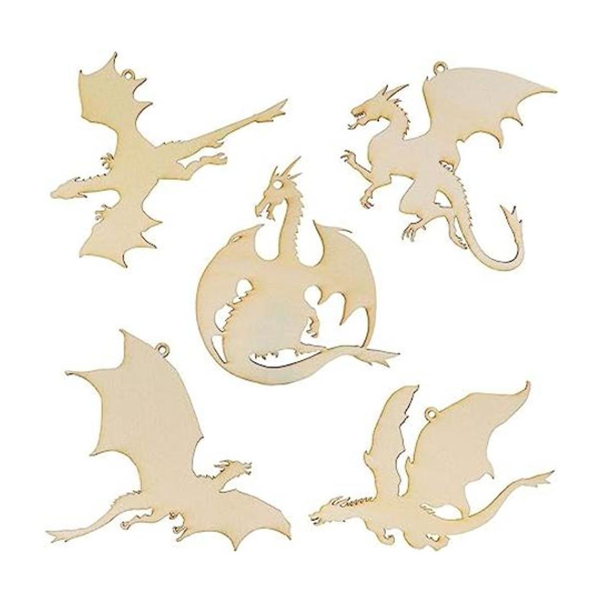 20 dragones de madera para decoración de fiestas o