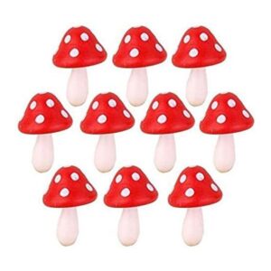 20 figuras miniatura de hongos de madera en miniatura para_1