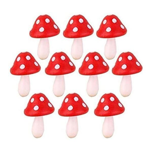 20 figuras miniatura de hongos de madera en miniatura para_1