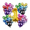 20 globos de papel de aluminio con diseño de cabeza de