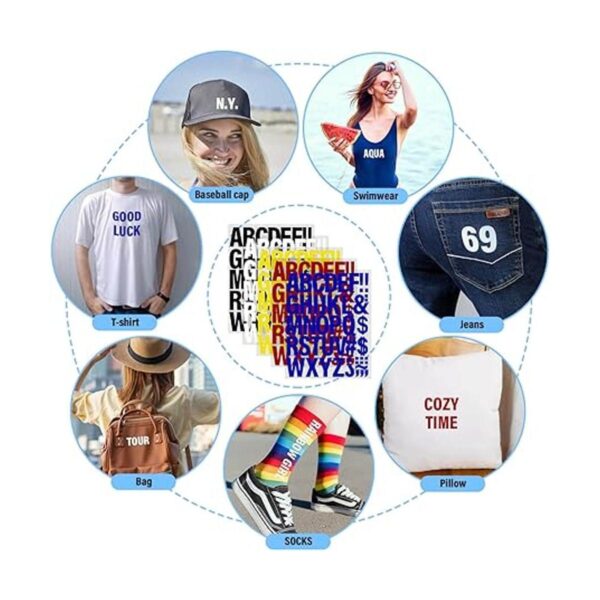 20 hojas de 880 letras termoadhesivas para ropa 2
