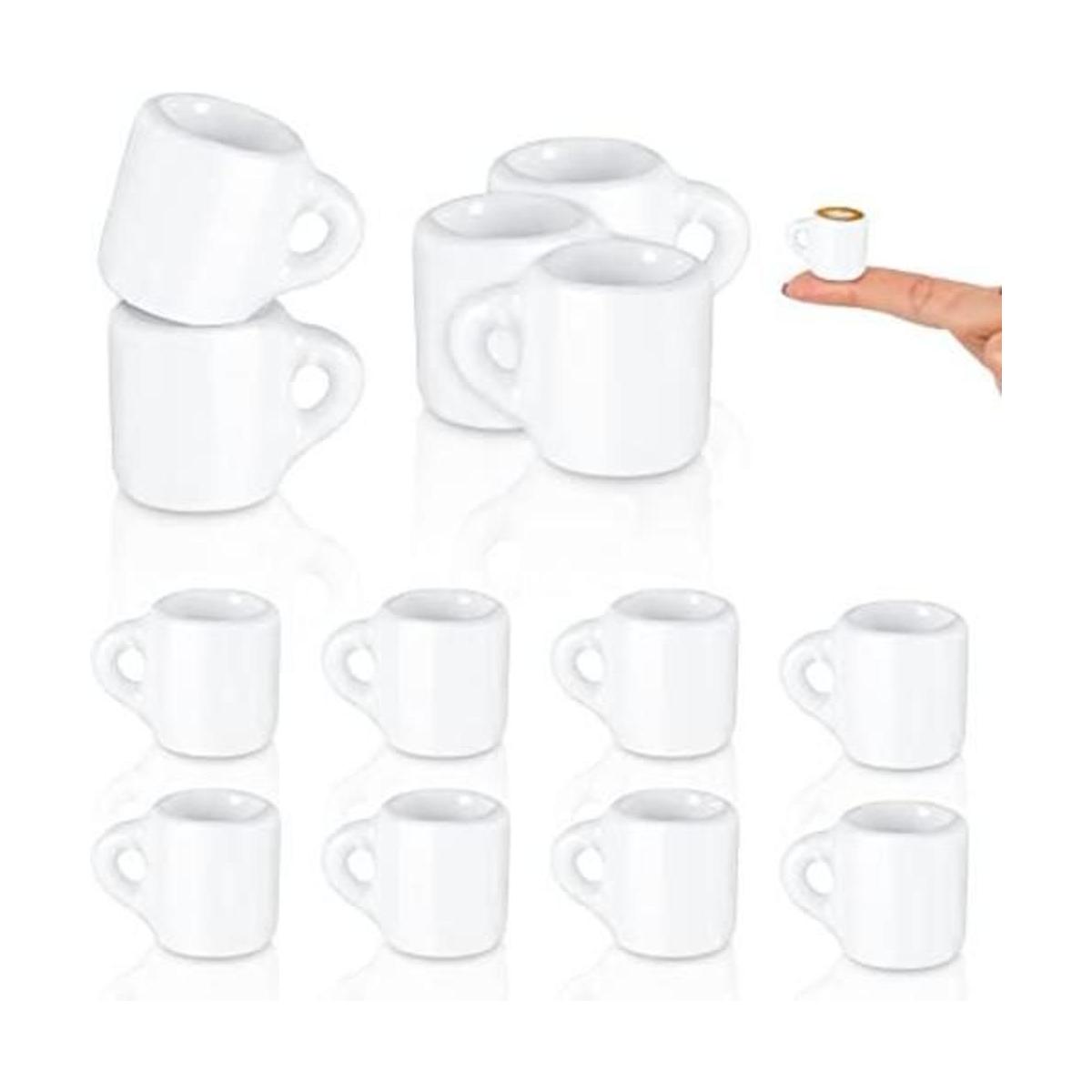 20 mini tazas de café de cerámica blanca taza de té casa