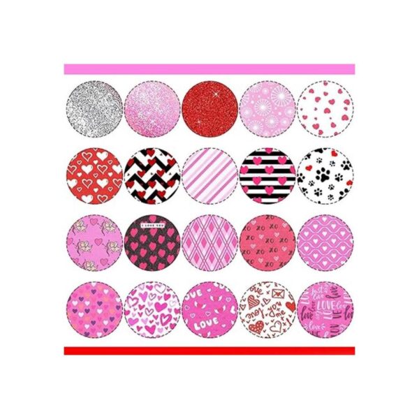 20 hojas de piel sintética para San Valentín con diseño