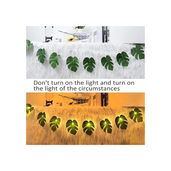 20 luces LED de Monstera hojas de palma de ratán_6