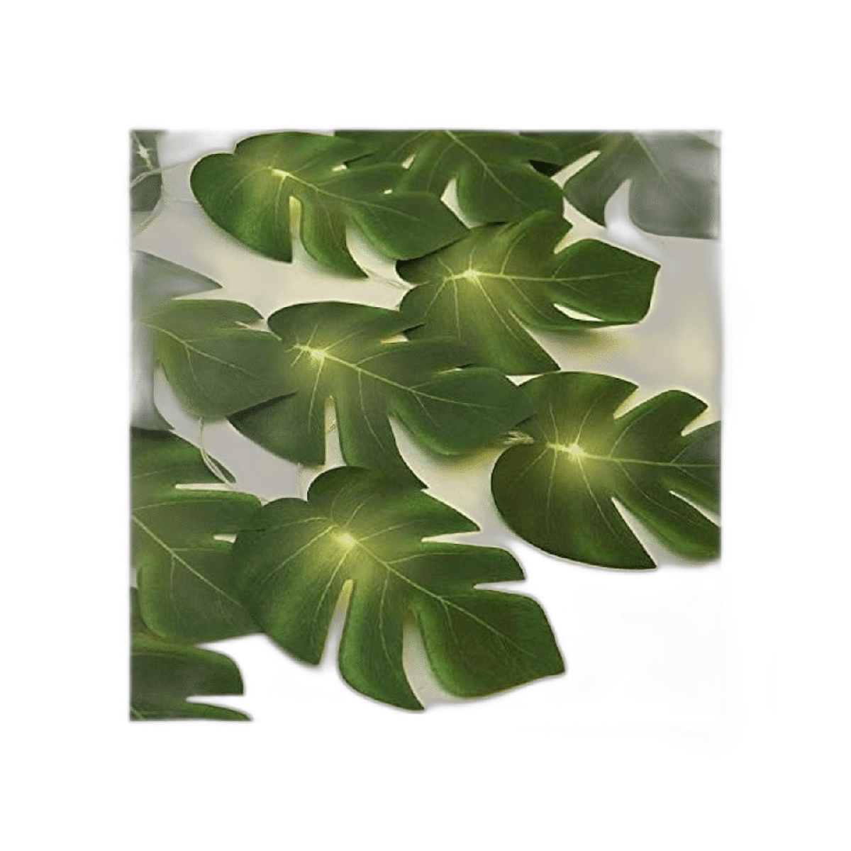 20 luces LED de Monstera hojas de palma de ratán