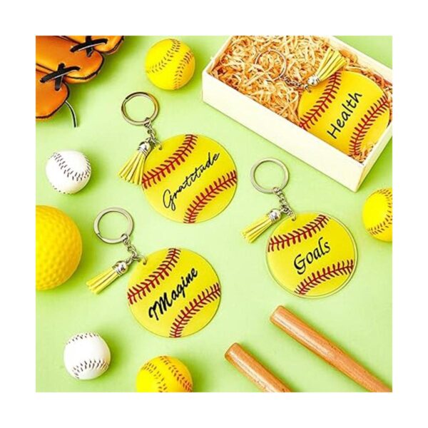 20 llaveros de acrílico de béisbol de sóftbol en blanco