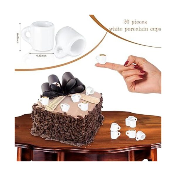 20 mini tazas de café de cerámica blanca taza de té casa