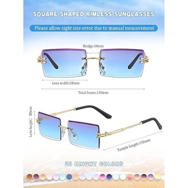 20 pares de gafas de sol vintage sin montura sin marco de