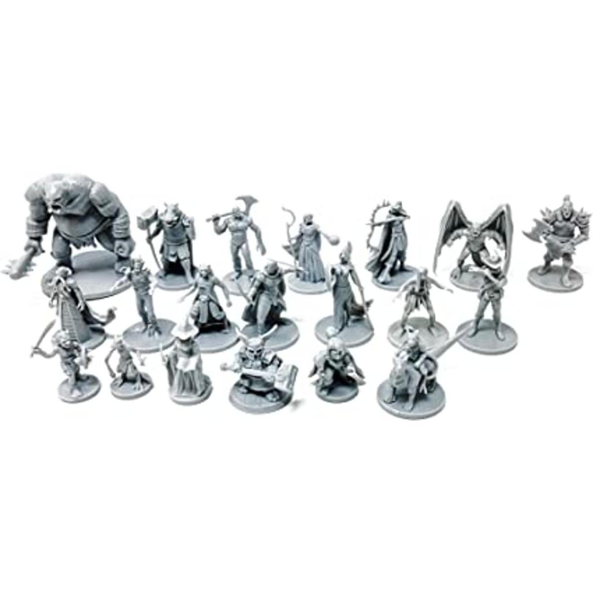 20 miniaturas únicas de mesa de fantasía para miniaturas