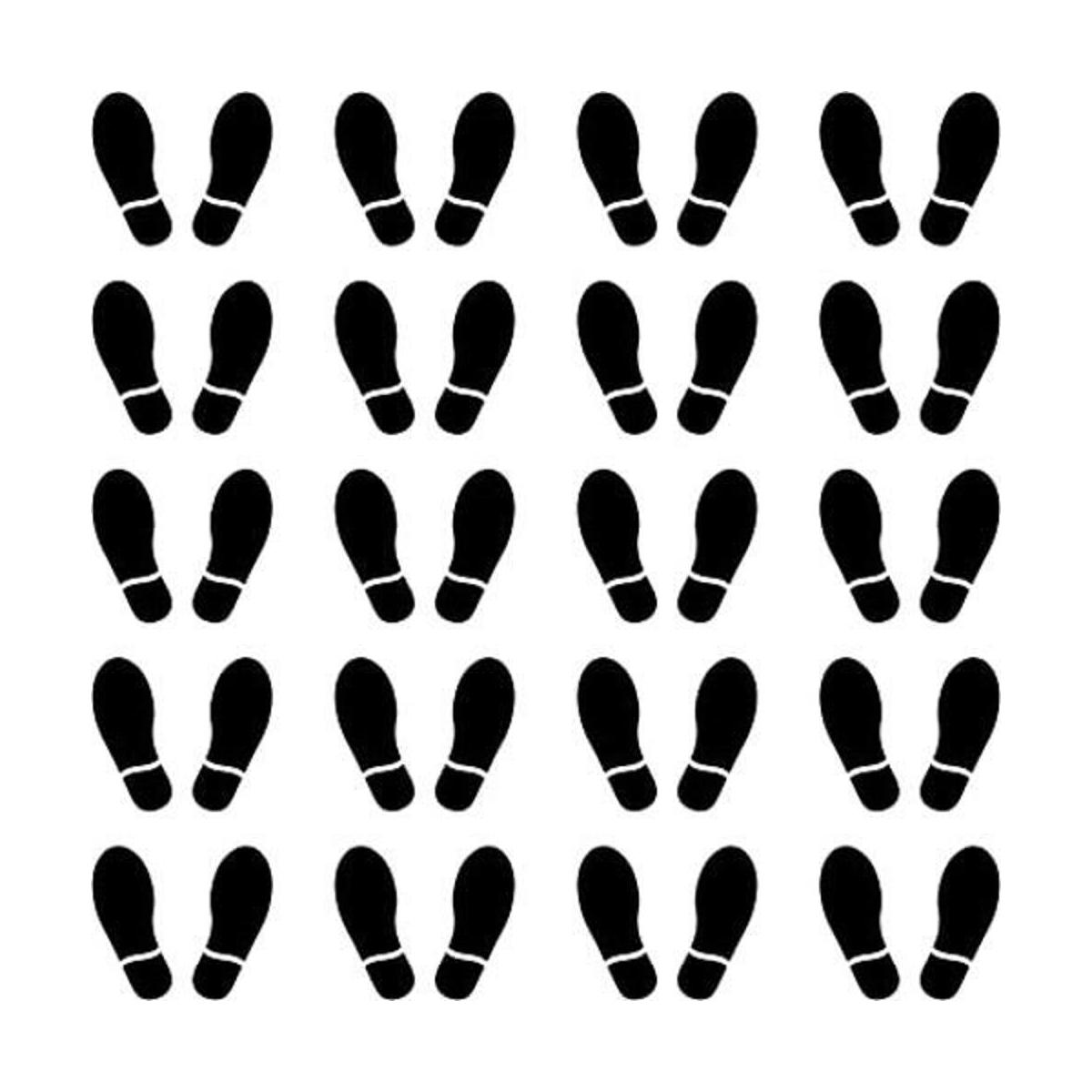 20 pares de 40 estampados de calcomanías negras para