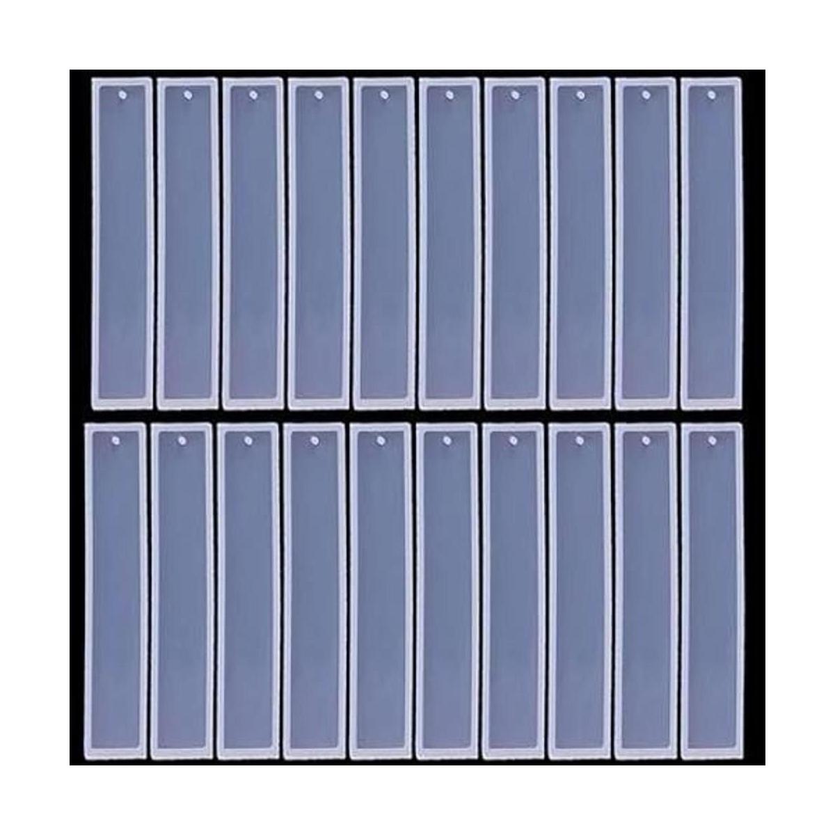 20 moldes rectangulares de silicona de 5.5 pulgadas para