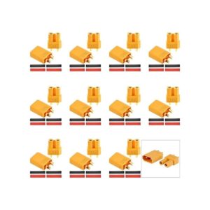 20 pares de conectores XT30 macho y hembra con 2 tubos