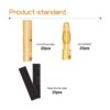 20 pares hembra macho 0.157 in 0.157 in oro Bullet_3