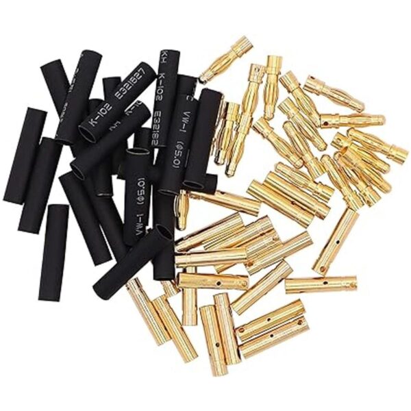 20 pares hembra macho 0.157 in 0.157 in oro Bullet_2