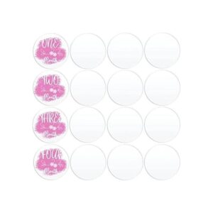 20 piezas de hojas acrílicas de círculo transparente de 4