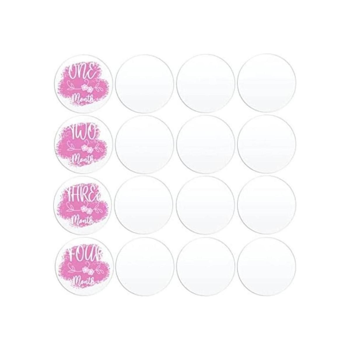 20 piezas de hojas acrílicas de círculo transparente de 4