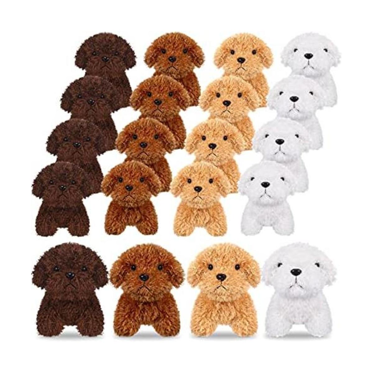 20 piezas de mini perros de peluche pequeños lindo