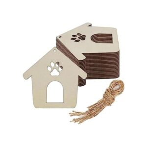 20 piezas de madera para perros con diseño de pata de_1