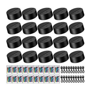 20 piezas de lámpara de luz LED nocturna 3D base de_1