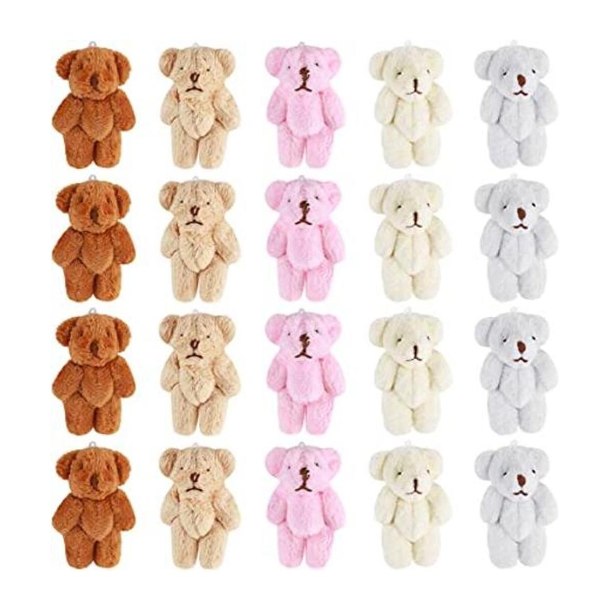 20 piezas de pequeños osos de peluche pequeños de peluche