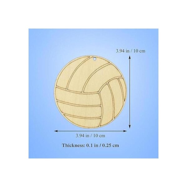 20 piezas de voleibol en forma de madera sin terminar_2