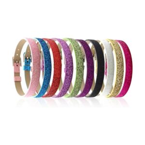 20 pulseras deslizantes de 0.39 x 0.39 pulgadas para