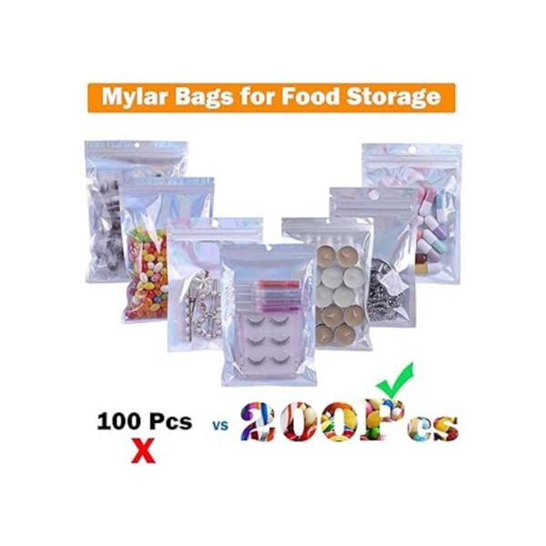 200 bolsas de Mylar a prueba de olores de 5 x 8 pulgadas
