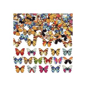 200 botones de mariposa de madera para manualidades_1