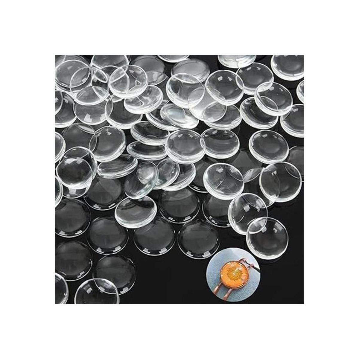 200 cabujones de cristal transparente de 1.0 in cabujones