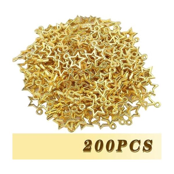 200 colgantes chapados en oro con diseño de estrella de