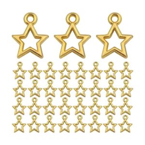 200 colgantes chapados en oro con diseño de estrella de