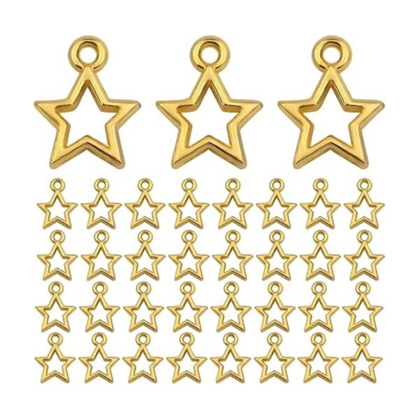 200 colgantes chapados en oro con diseño de estrella de