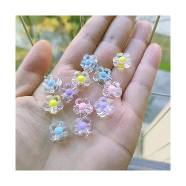 200 cuentas acrílicas de flores de 0.49 pulgadas 0.472