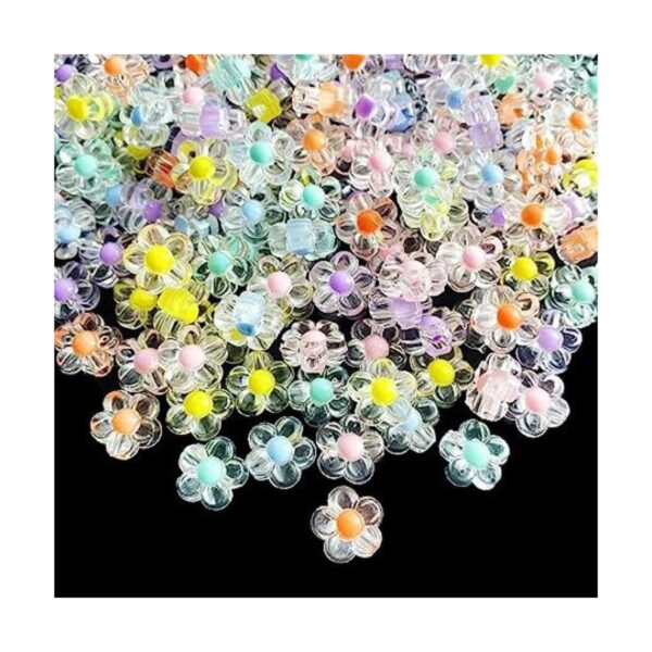 200 cuentas acrílicas de flores de 0.49 pulgadas 0.472