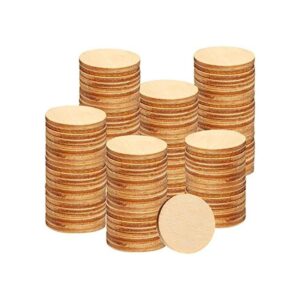 200 círculos de madera sin terminar de 1.5 pulgadas