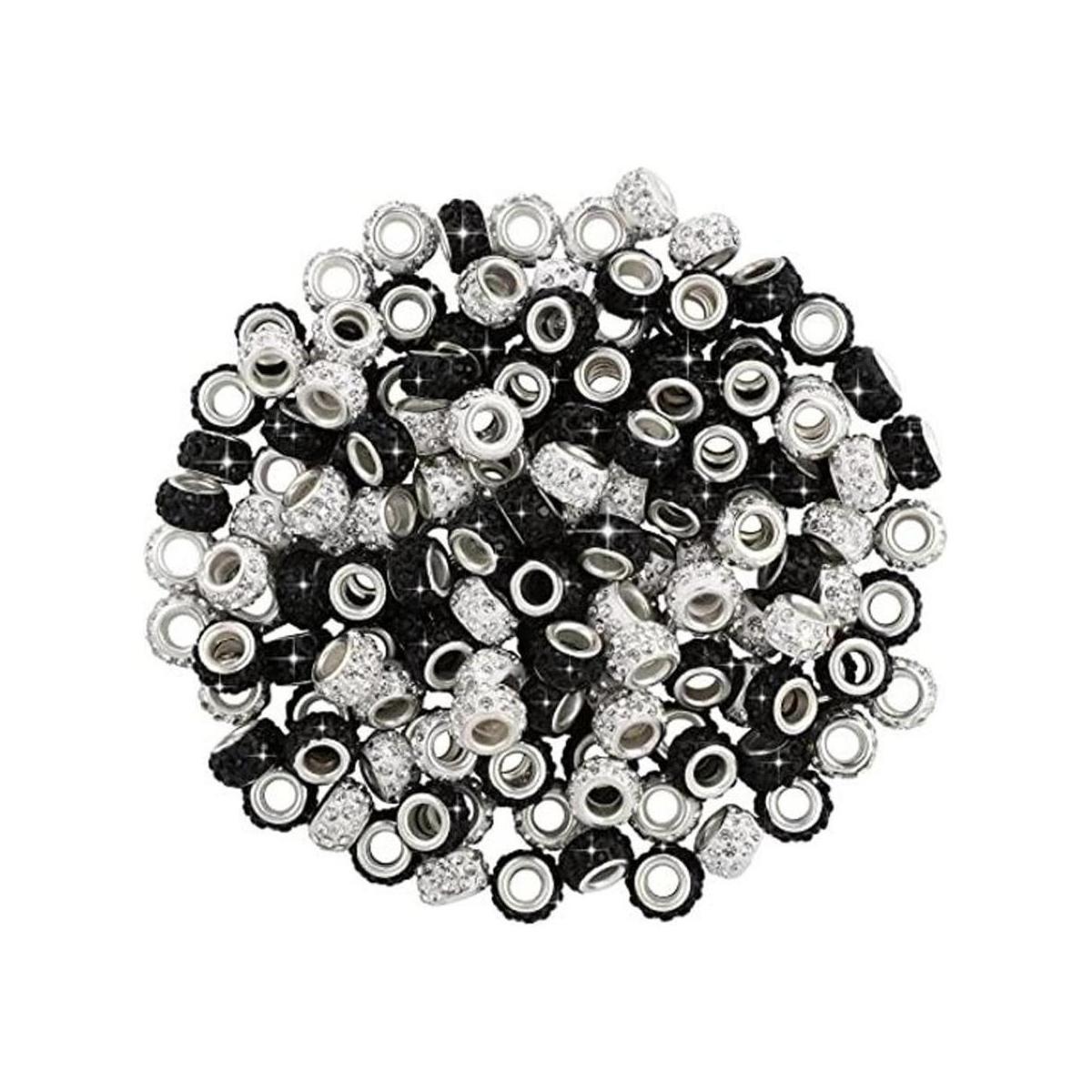 200 cuentas europeas de diamantes de imitación cuentas