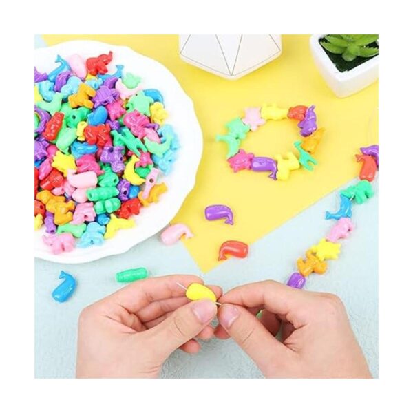 200 cuentas con forma de animal mixto coloridas cuentas