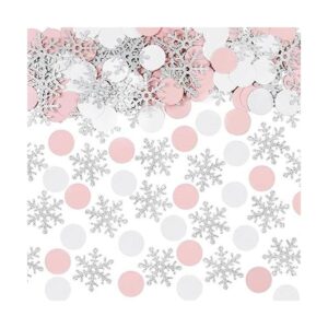200 decoraciones de confeti de copos de nieve para_1
