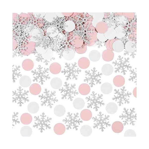 200 decoraciones de confeti de copos de nieve para_1