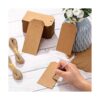 200 etiquetas de regalo con cadena de papel kraft