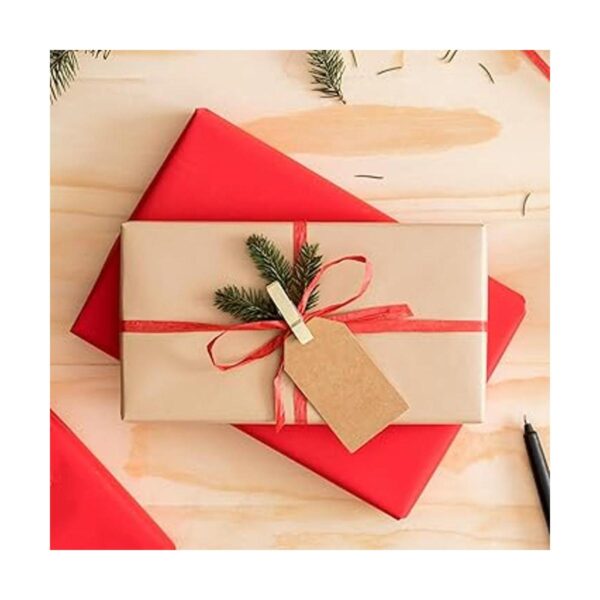 200 etiquetas de regalo con cadena de papel kraft