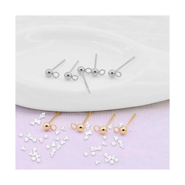 200 pendientes de bola con 200 pendientes de goma con