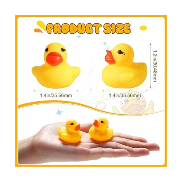 200 piezas de mini patos de goma a granel amarillo pequeño_2