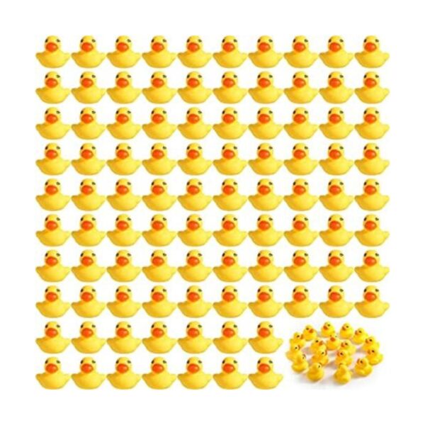 200 piezas de mini patos de goma a granel amarillo pequeño_1